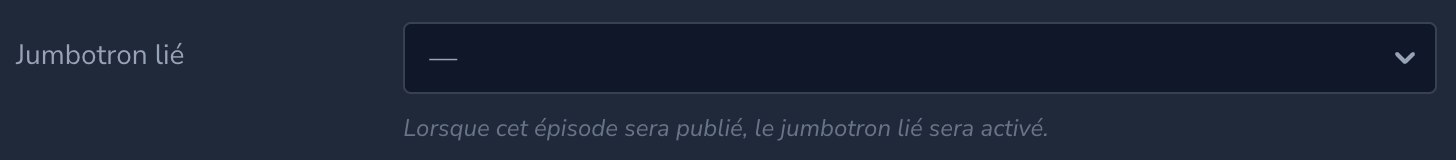 Champs jumbotron lié